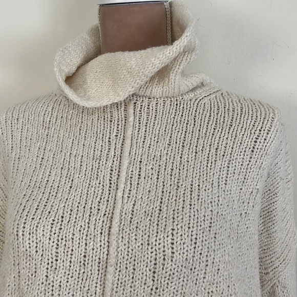 Eileen Fisher Organic Cotton Turtleneck Sweater Sz L - Picture 3 of 13